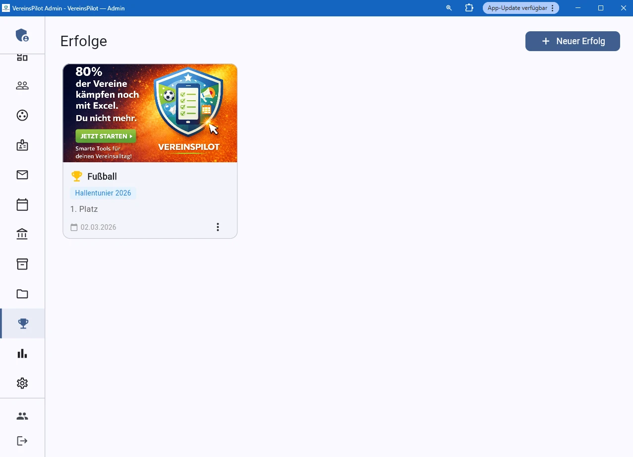 Vereinserfolge-Galerie mit Bildern