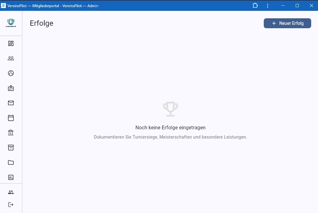 Erfolge-Seite im Ausgangszustand