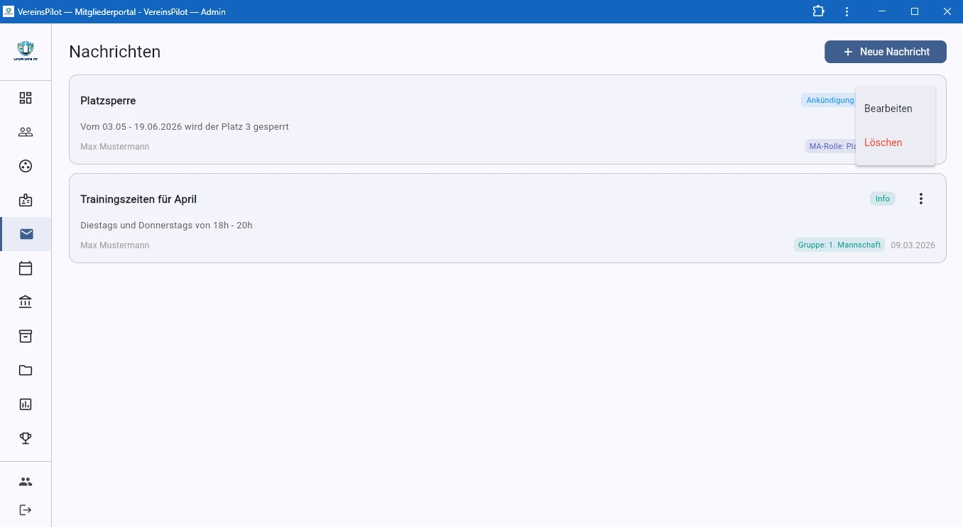 Drei-Punkte-Men&uuml; mit Bearbeiten und L&ouml;schen