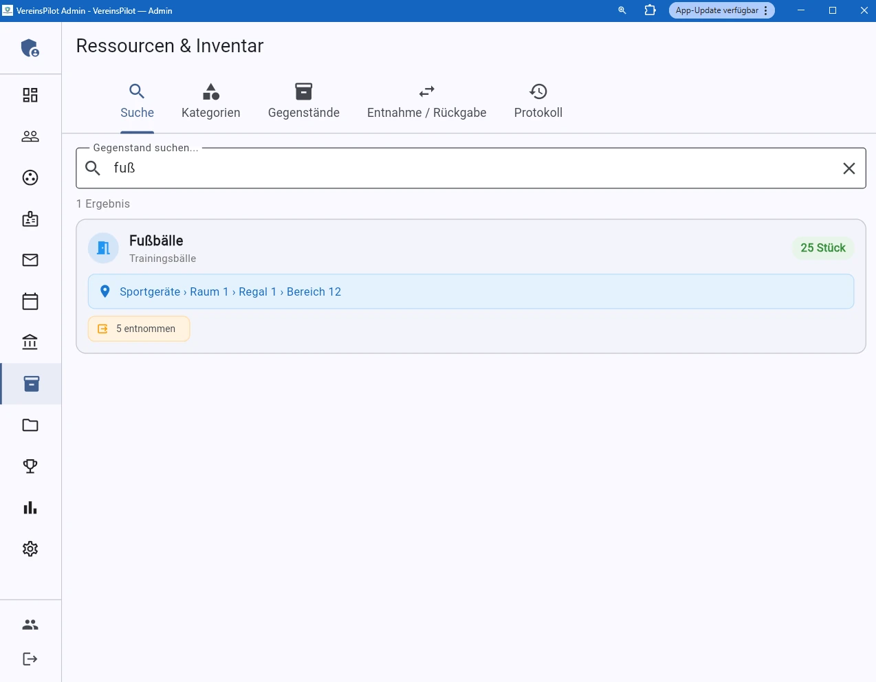 Volltextsuche findet Gegenst&auml;nde sofort